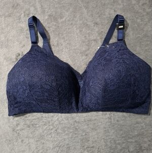 Torrid Curve 360 Blue Lace Bra Lightly Lined Wire Free Everyday Size 44 DD NWT